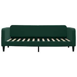 Válenda s matrací tmavě zelená 90 x 200 cm samet - obrázek 4