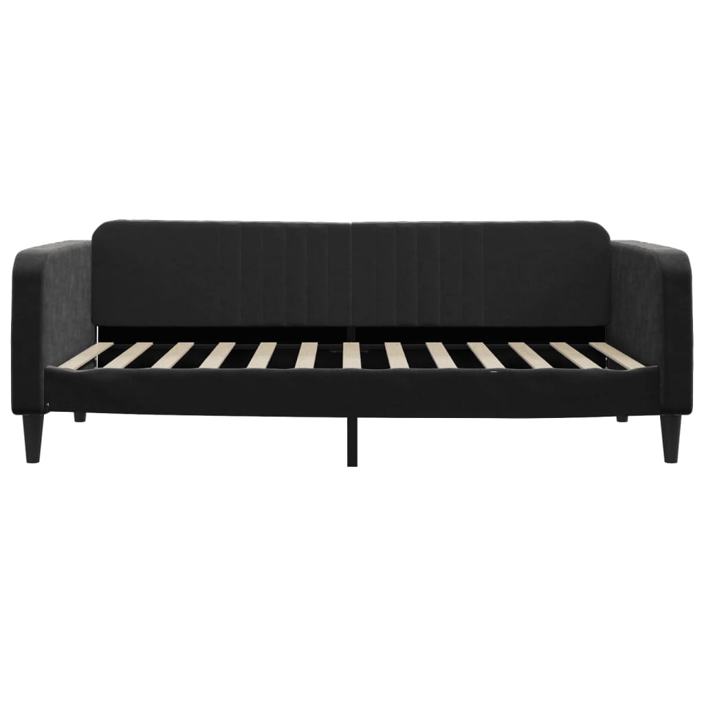 Mebel 2-w-1: Sofa-łóżko z materacem, kolor czarny, wymiary 223x110x75 cm