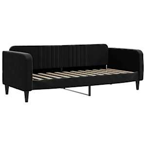 Válenda s přistýlkou černá 80 x 200 cm samet - obrázek 6