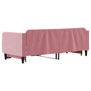 Válenda s přistýlkou růžová 90 x 200 cm samet - obrázek 5