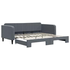 vidaXL diivanvoodi v&auml;ljat&otilde;mmatava osaga ilma madratsita, 90x200 cm