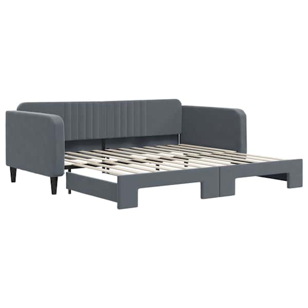 vidaXL diivanvoodi v&auml;ljat&otilde;mmatava osaga ilma madratsita, 90x200 cm