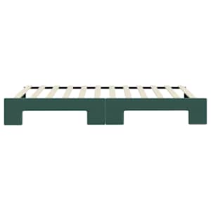 Válenda s přistýlkou tmavě zelená 100 x 200 cm samet - obrázek 9