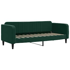 Válenda s přistýlkou a zásuvkami tmavě zelená 80 x 200 cm samet - obrázek 6