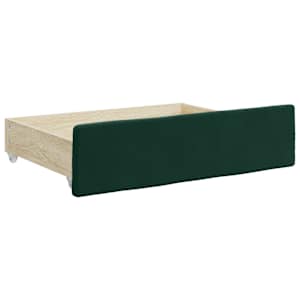 Válenda s přistýlkou a zásuvkami tmavě zelená 80 x 200 cm samet - obrázek 10
