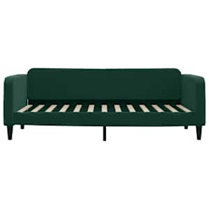 Válenda s přistýlkou a zásuvkami tmavě zelená 90 x 200 cm samet - obrázek 7