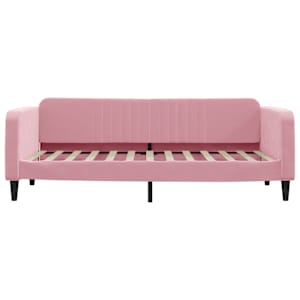 Válenda s přistýlkou a zásuvkami růžová 90 x 200 cm samet - obrázek 7