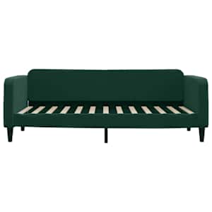 Válenda s přistýlkou a zásuvkami tmavě zelená 100x200 cm samet - obrázek 7