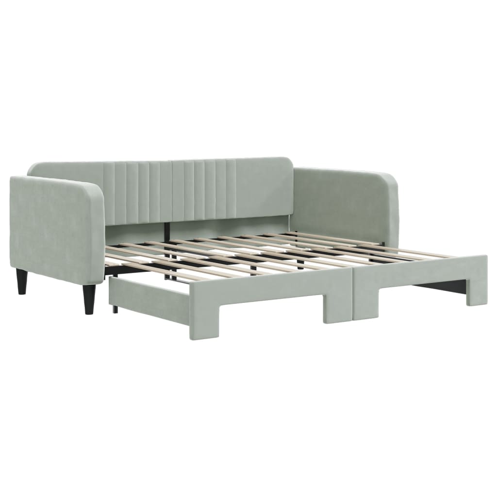 Day Bed Upholstered Sleeper Sofa Bed for Bedroom Living Room Velvet vidaXL - Picture 8 of 12
