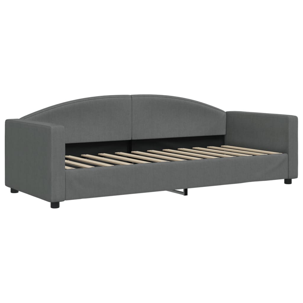 vidaXL Slaapbank met matras 80x200 cm stof donkergrijs grijs, foto 2