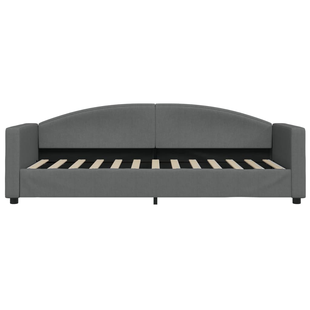 vidaXL Slaapbank met matras 80x200 cm stof donkergrijs grijs, foto 4