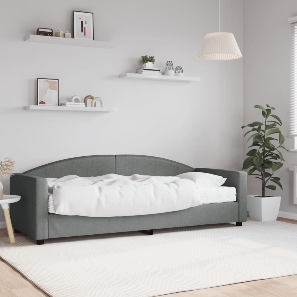 vidaXL daybed med madras 80x200 cm stof mørkegrå