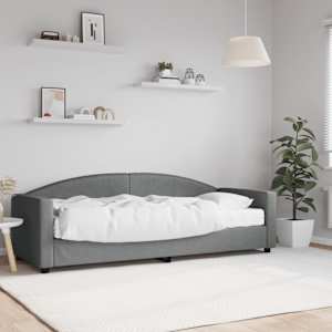 Válenda s matrací tmavě šedá 80 x 200 cm textil - obrázek 1