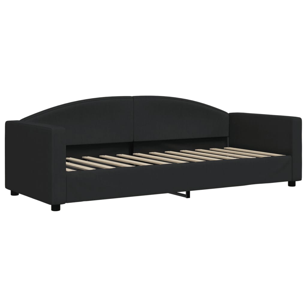 vidaXL Slaapbank met matras 80x200 cm stof zwart, foto 2