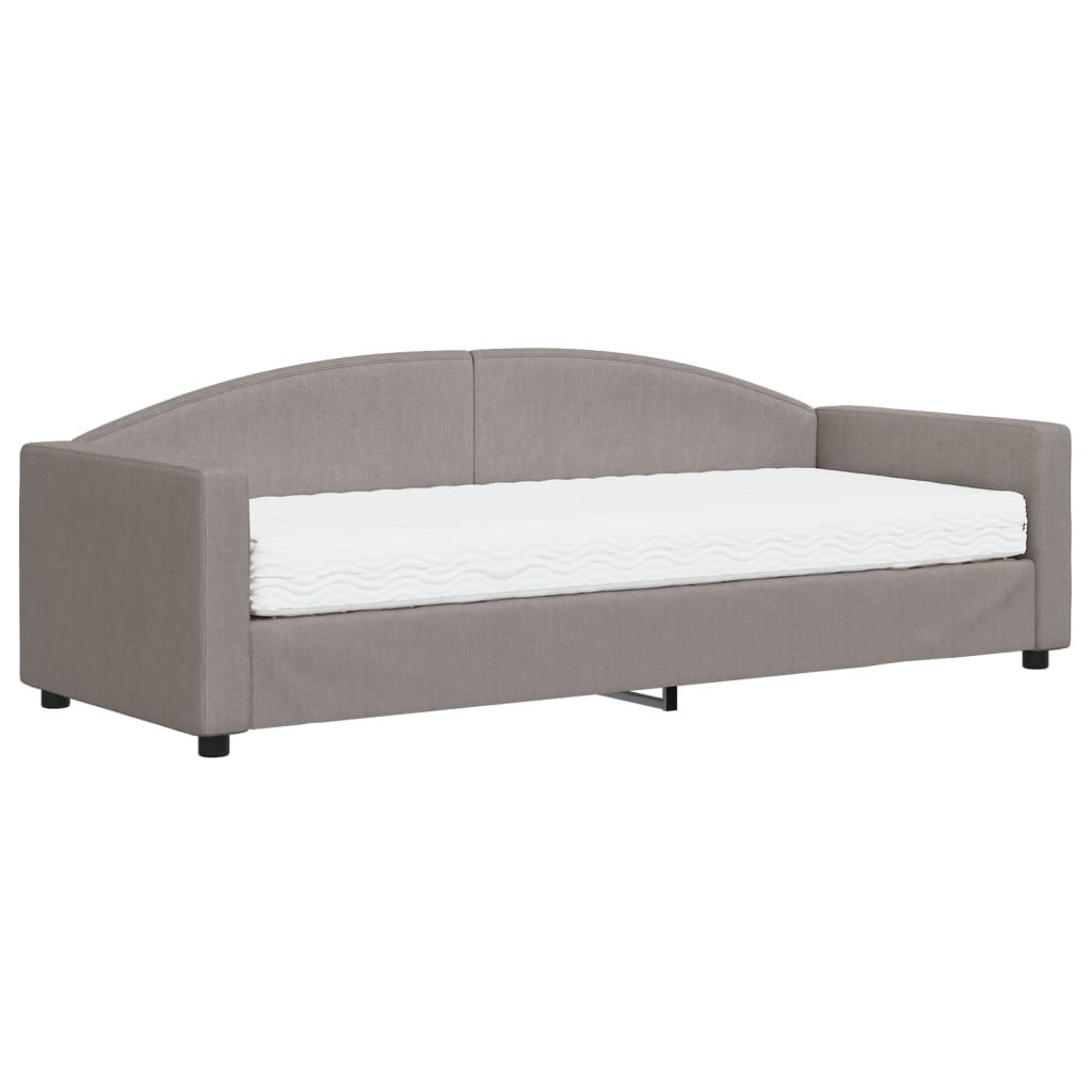 vidaXL Slaapbank met matras 80x200 cm stof taupe, foto 3