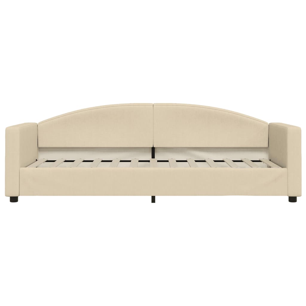 vidaXL Slaapbank met matras 80x200 cm stof crèmekleurig, foto 4