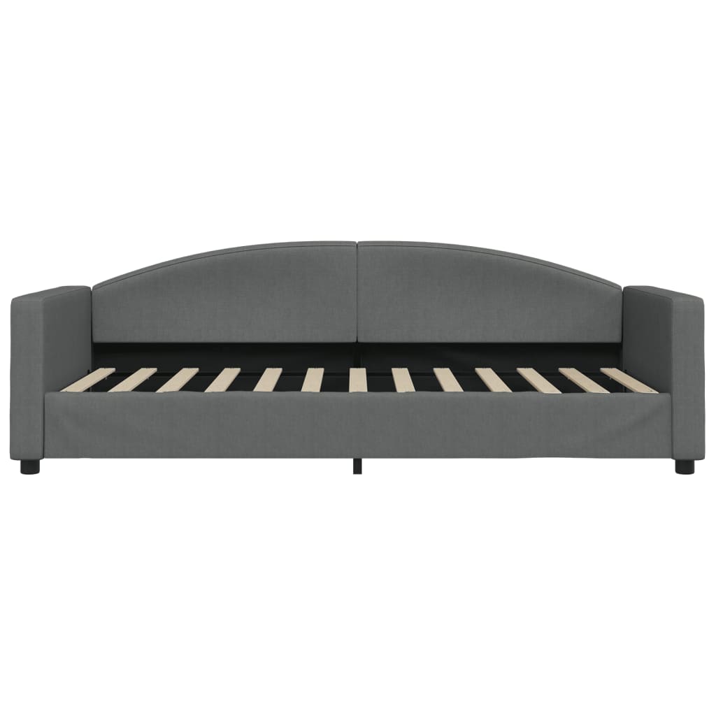 vidaXL Slaapbank met matras 90x200 cm stof donkergrijs grijs, foto 4