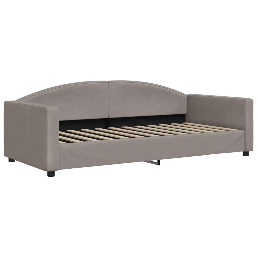 vidaXL tópszínű szövet kanapéágy matraccal 90 x 200 cm