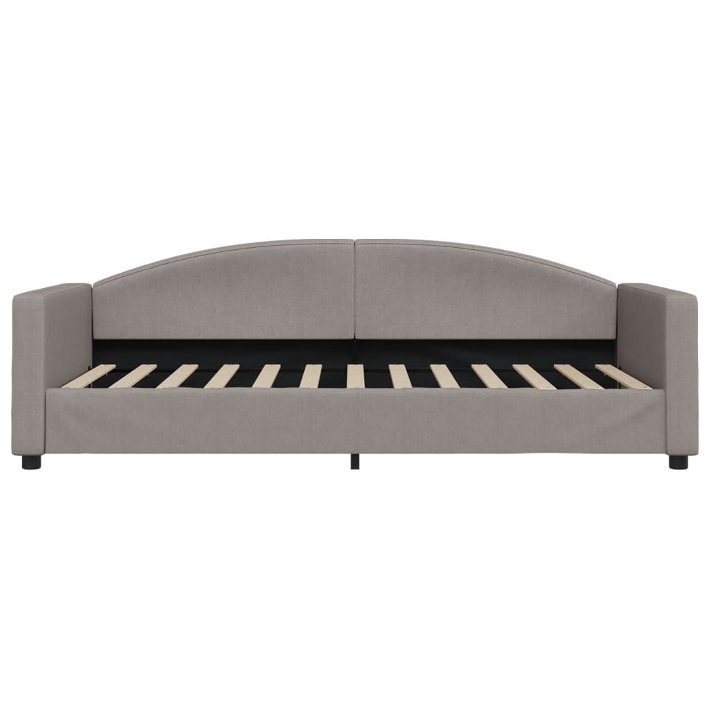 vidaXL Slaapbank met matras 90x200 cm stof taupe, foto 4