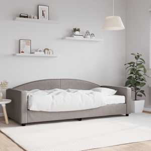 Válenda s matrací taupe 90 x 200 cm textil - obrázek 1