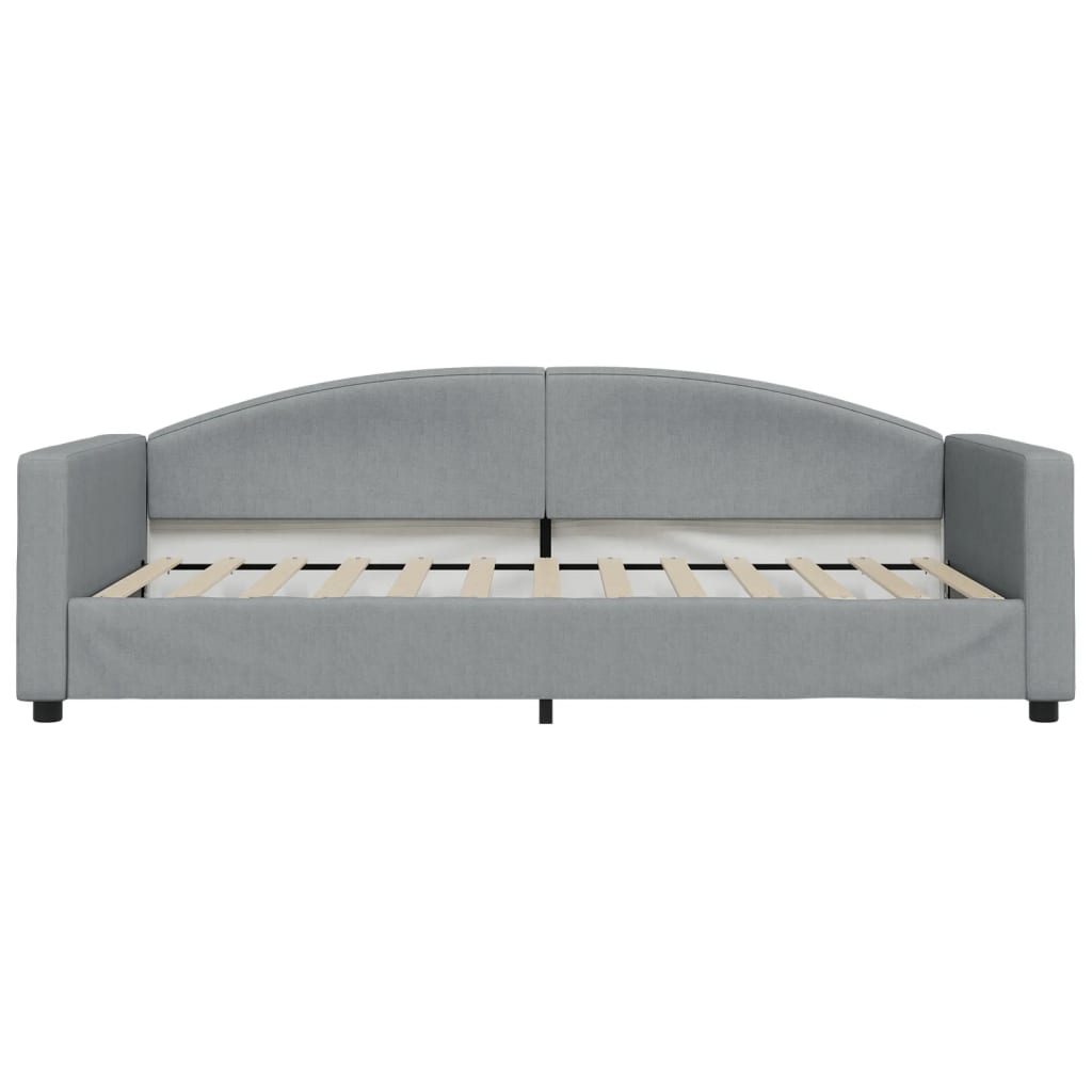 vidaXL Slaapbank met matras 100x200 cm stof lichtgrijs grijs, foto 4
