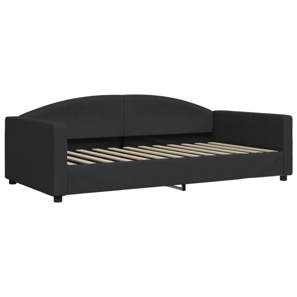 vidaXL Slaapbank met matras 100x200 cm stof zwart, foto 2