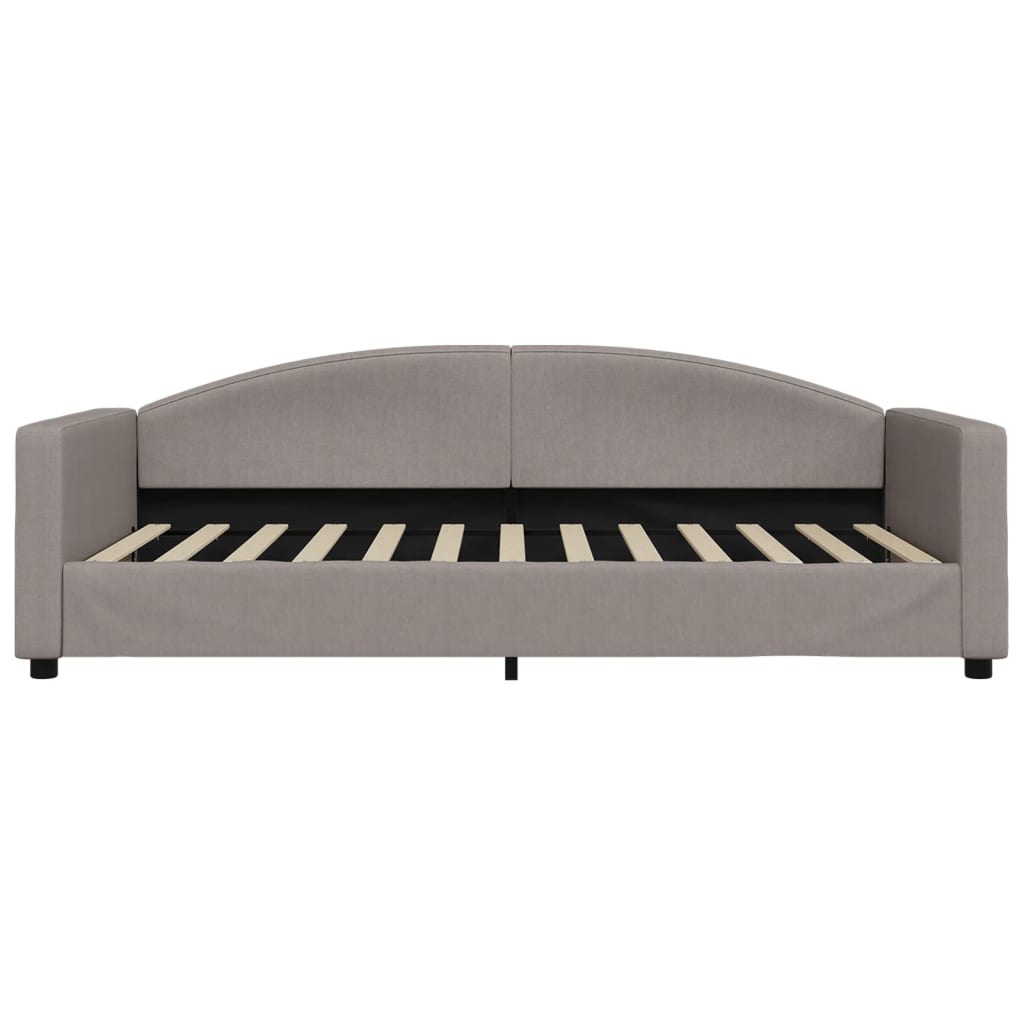 vidaXL Slaapbank met matras 100x200 cm stof taupe, foto 4