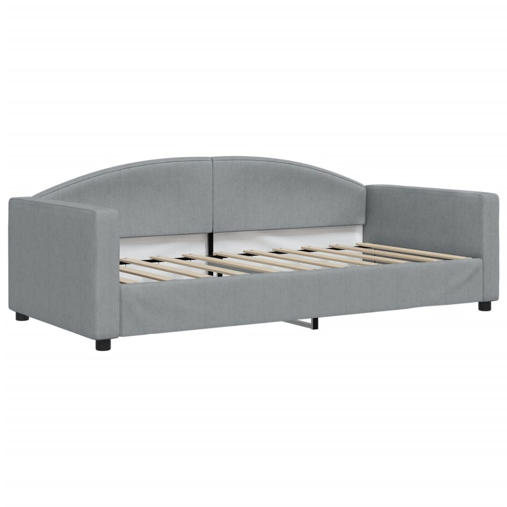 vidaXL Slaapbank met matras 90x190 cm stof lichtgrijs afbeelding
