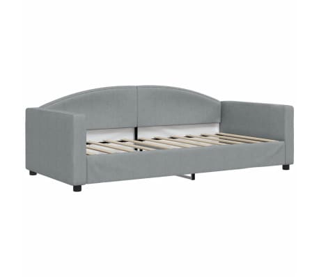 vidaXL Lit de jour avec matelas gris clair 90x190 cm tissu