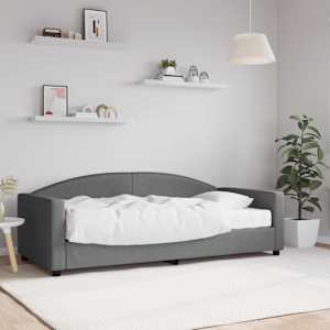 Válenda s matrací tmavě šedá 90 x 190 cm textil - obrázek 1