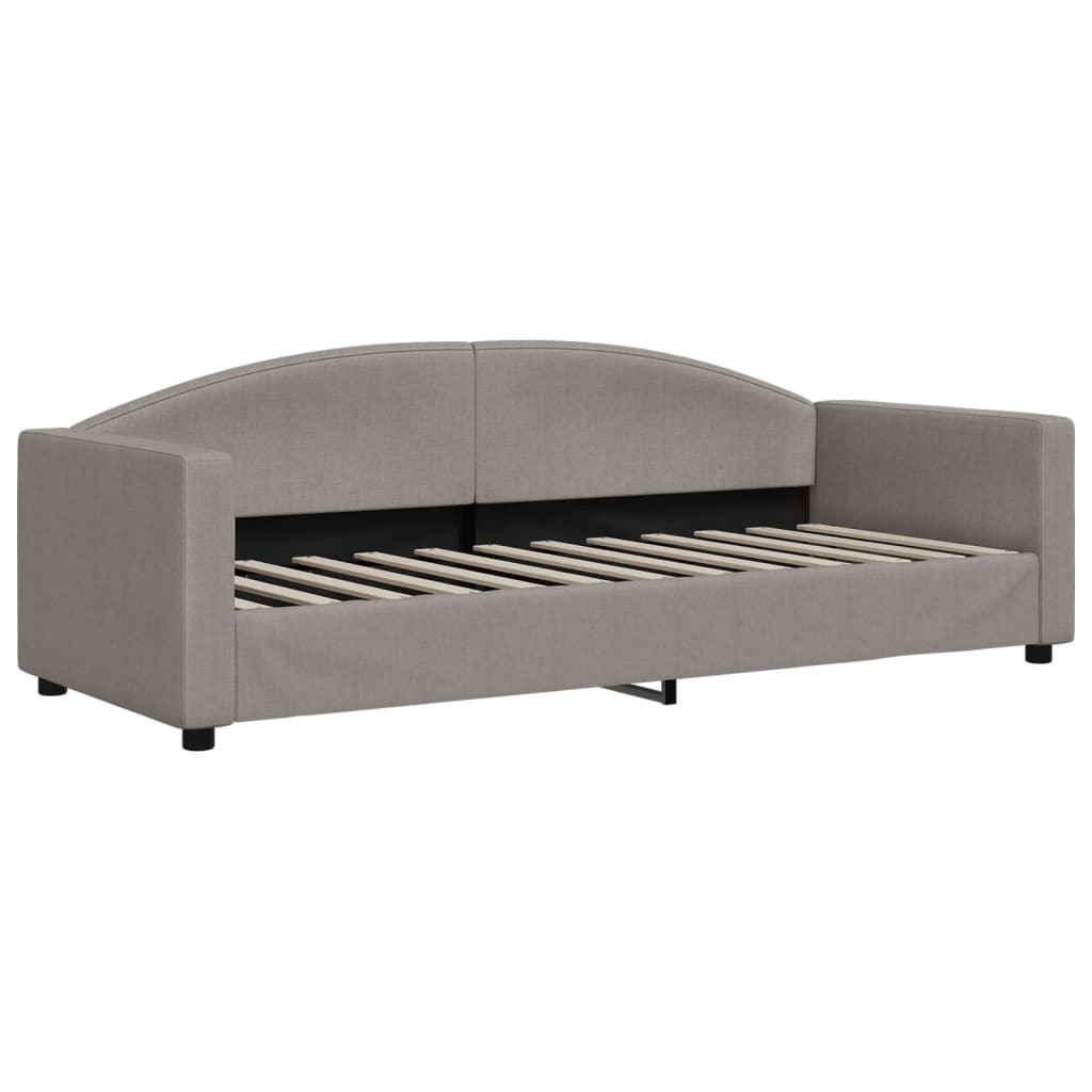 vidaXL Slaapbank met onderschuifbed 80x200 cm stof taupe, foto 4