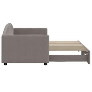 Válenda s přistýlkou taupe 80 x 200 cm textil - obrázek 4