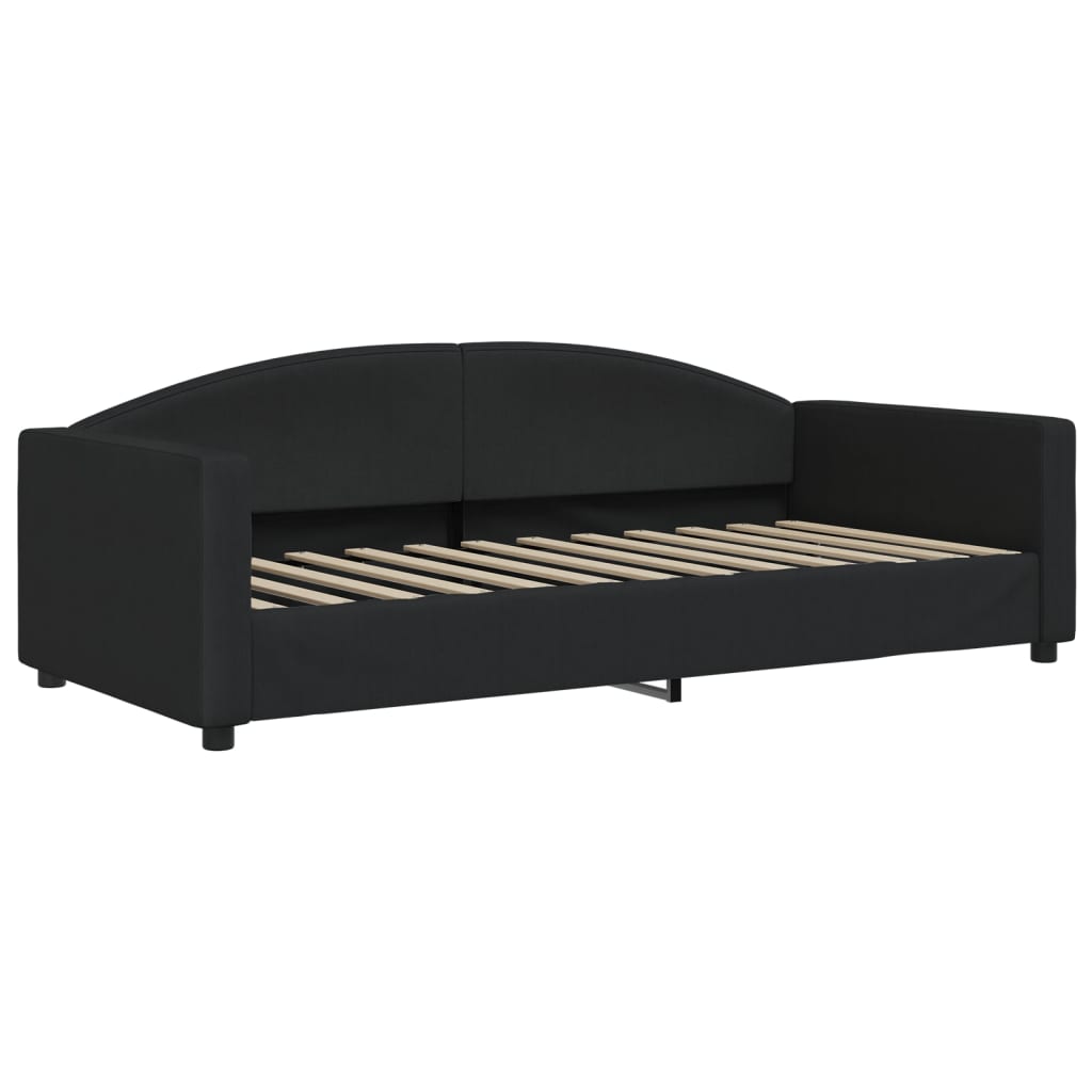 vidaXL Slaapbank met onderschuifbed 90x200 cm stof zwart, foto 4