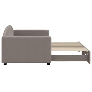 Válenda s přistýlkou taupe 90 x 200 cm textil - obrázek 4
