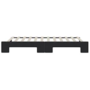 Válenda s přistýlkou černá 100 x 200 cm textil - obrázek 9