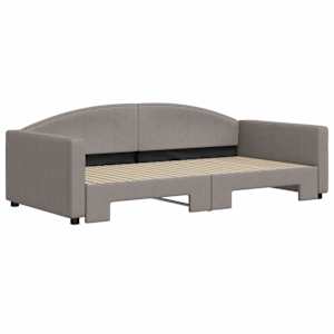 Válenda s přistýlkou taupe 100 x 200 cm textil - obrázek 3