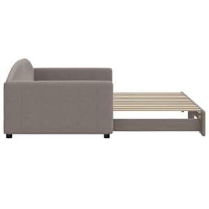 Válenda s přistýlkou taupe 100 x 200 cm textil - obrázek 4