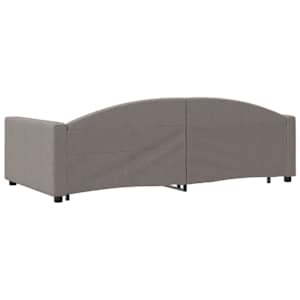 Válenda s přistýlkou a zásuvkami taupe 100 x 200 cm textil - obrázek 5