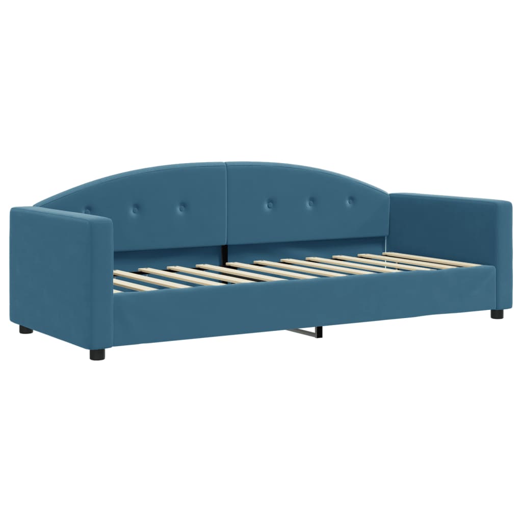 vidaXL Slaapbank met matras 80x200 cm fluweel blauw afbeelding