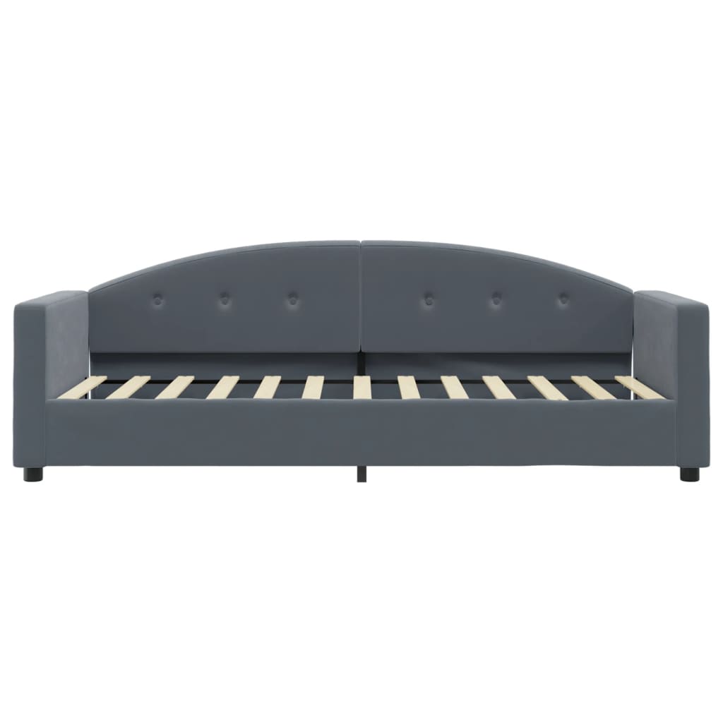 vidaXL Slaapbank met matras 80x200 cm fluweel donkergrijs grijs, foto 4