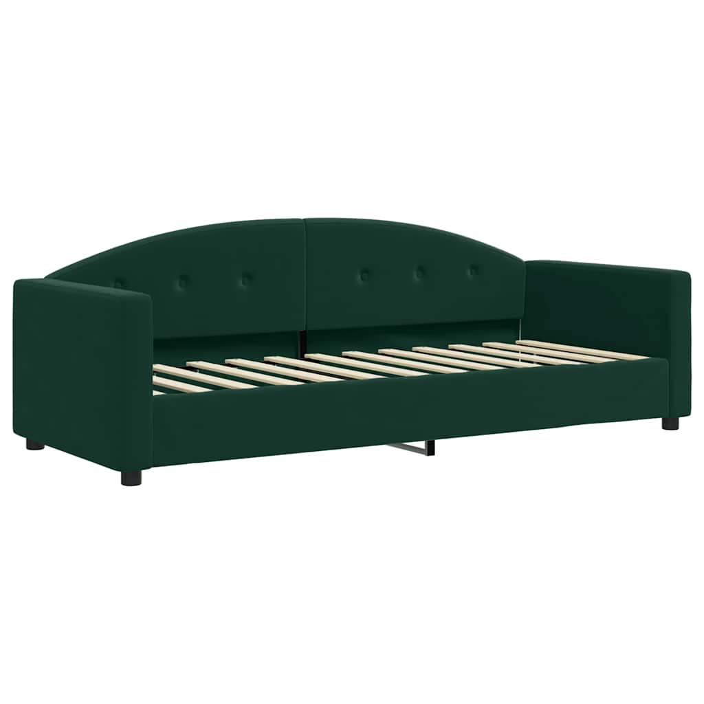 vidaXL Slaapbank met matras 80x200 cm fluweel donkergroen groen, foto 2