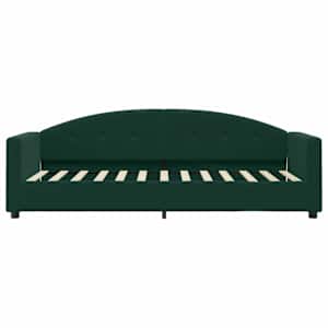 Válenda s matrací tmavě zelená 80 x 200 cm samet - obrázek 4