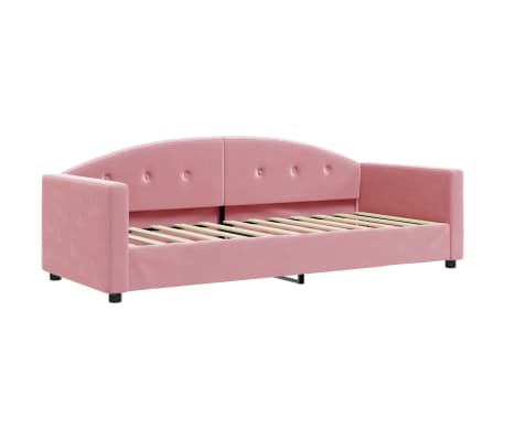 vidaXL Slaapbank met matras 80x200 cm fluweel roze