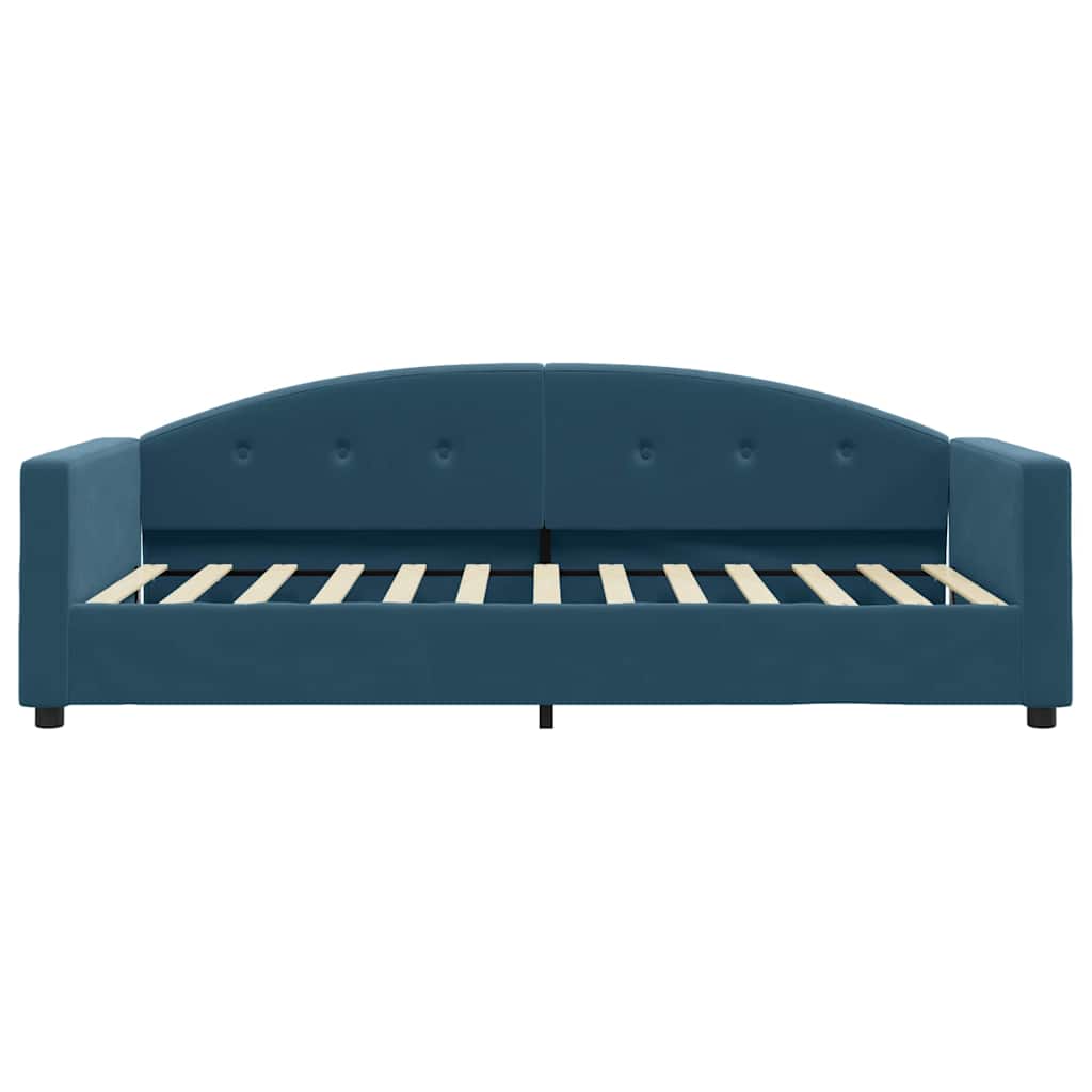 vidaXL Slaapbank met matras 90x200 cm fluweel blauw, foto 4