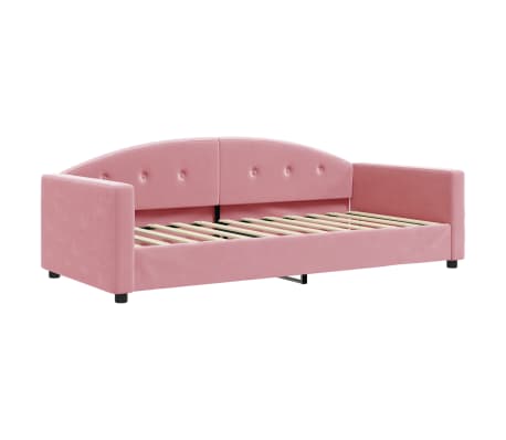vidaXL Tagesbett mit Matratze Rosa 90x200 cm Samt