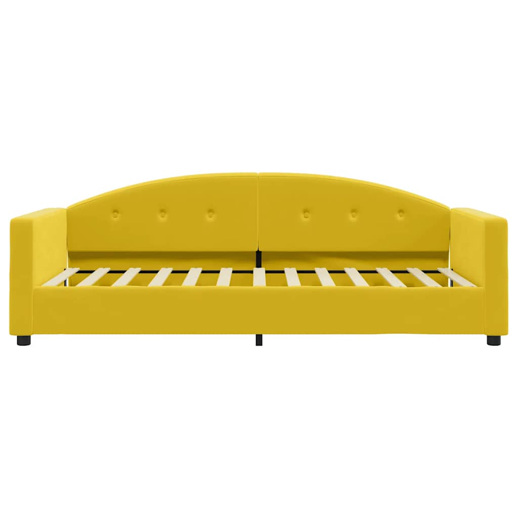 vidaXL Slaapbank met matras 90x200 cm fluweel geel, foto 4