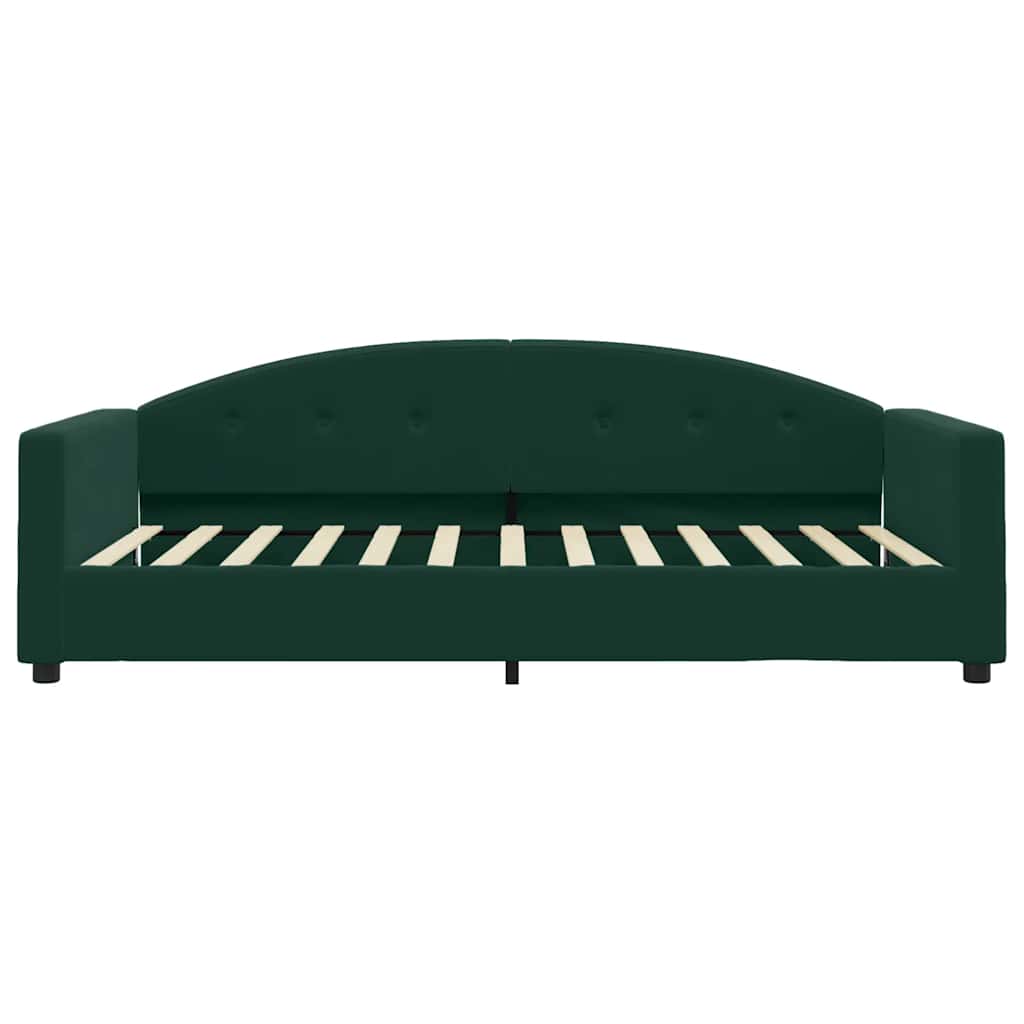vidaXL Slaapbank met matras 100x200 cm fluweel donkergroen groen, foto 4
