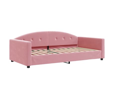 vidaXL Tagesbett mit Matratze Rosa 100x200 cm Samt