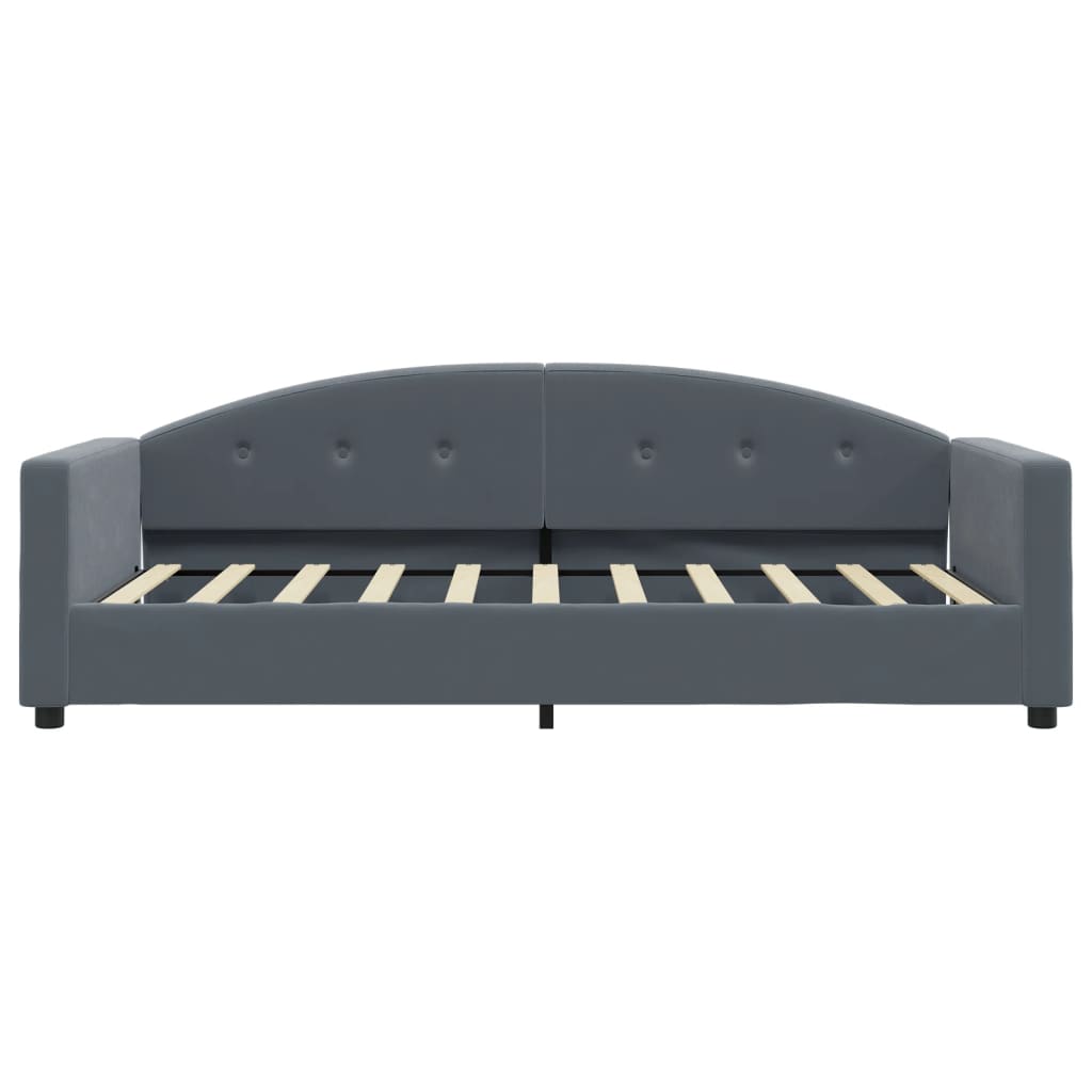 vidaXL Slaapbank met matras 90x190 cm fluweel donkergrijs grijs, foto 4