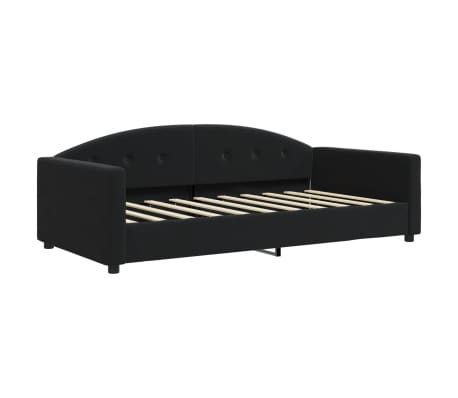 vidaXL Lit de jour avec matelas noir 90x190 cm velours